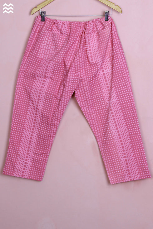 40s Cotton Pant in Hot Pint Spot Hand Block Print